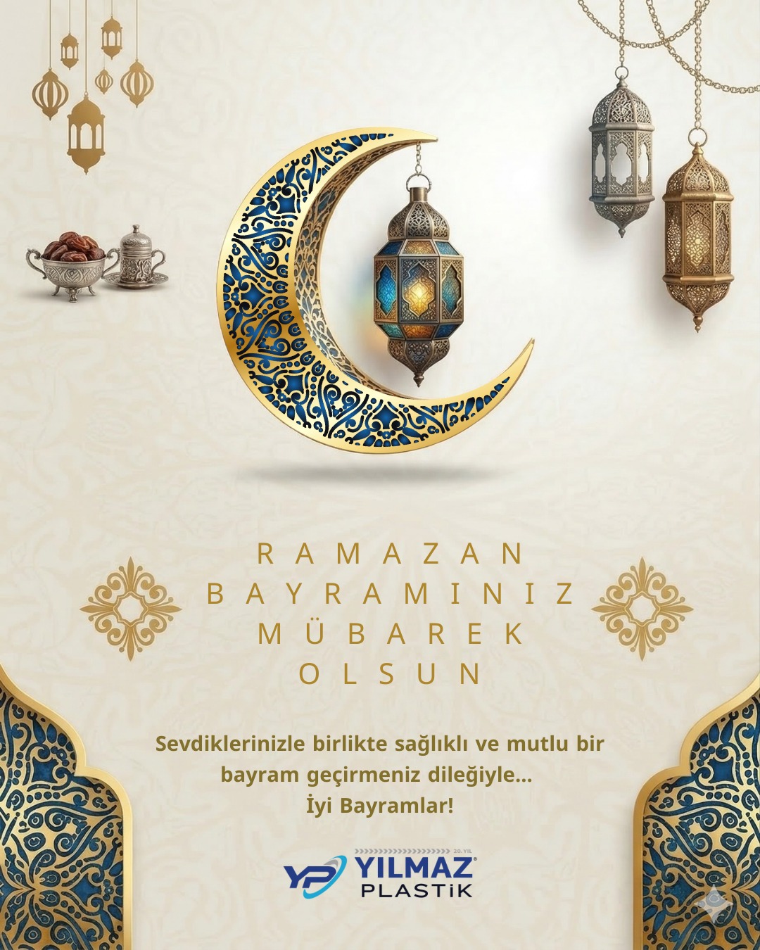 🌙 Ramazan ayının ardından, paylaşmanın ve dayanışmanın en güzel zamanı olan bayrama ulaşmanın mutluluğunu yaşıyoruz.
Ramazan Bayramı’nın; ülkemize, milletimize ve tüm iş ortaklarımıza sağlık, huzur ve bereket getirmesini dileriz.
Ramazan Bayramınız mübarek olsun.
— Yılmaz Plastik Sanayi Ticaret A.Ş.
#YılmazPlastik #RamazanBayramı