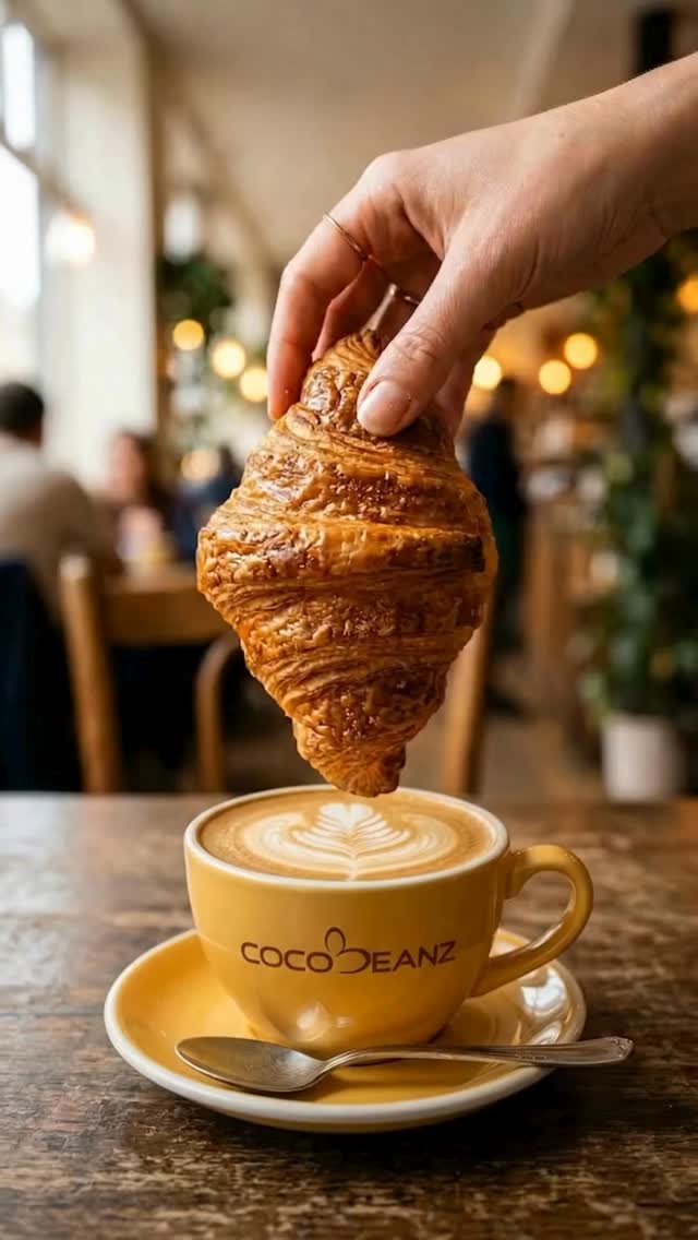 Slow mornings and golden croissants. The perfect dip to start the day right. βοΈπ₯
#slowmornings #coffeevibes #croissant #cococbeanz #breakfastgoals