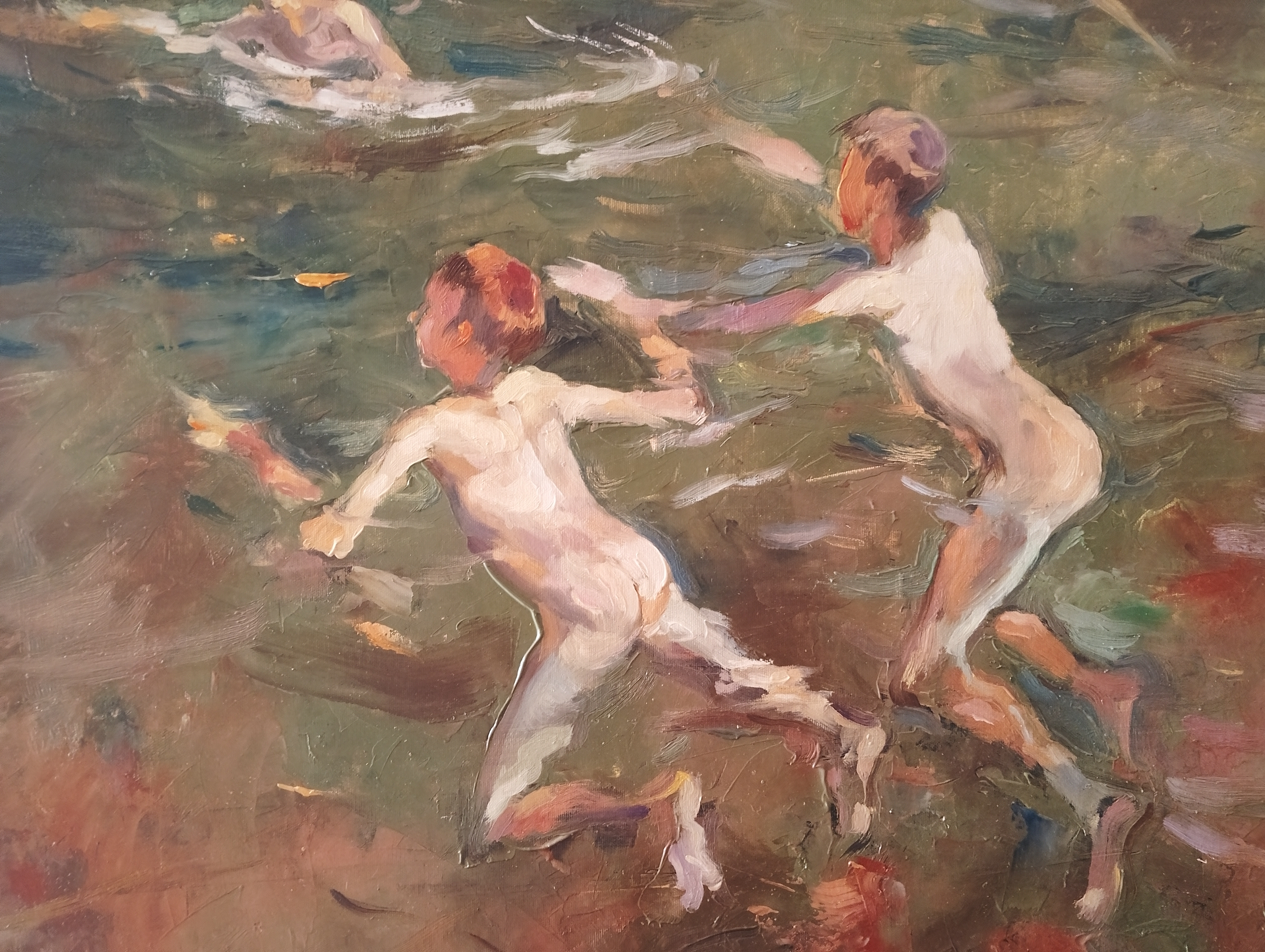 "Nadadores" oil on linen copy #art #sorolla #copy #artist #ivosirakov #oilpaintings